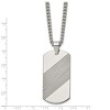 Chisel Tungsten Textured and Polished Dog Tag 24" Necklace - 4 of 4