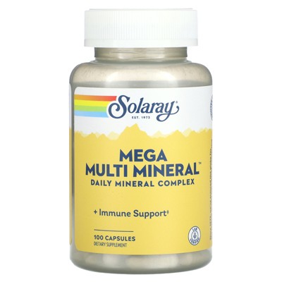 Solaray Mega Multi Mineral, 100 Capsules