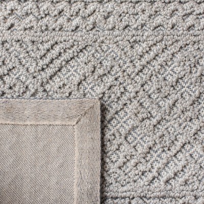 Elegant Gray Hand-Tufted Wool Runner Rug with Non-Slip Feature