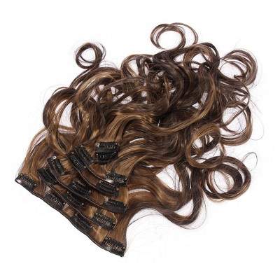 Unique Bargains Women 4 Clips In Hair Extensions Full Head