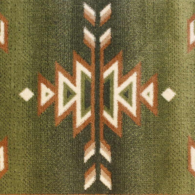 Emma and Oliver Olefin Accent Rug with Southwestern Geometric Arrow Design and Natural Jute Backing, 4 of 5