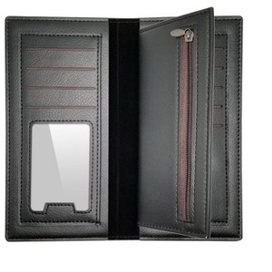 Generic Men's Business Leather Slim Wallet Long Clutch Bifold Credit Card Holder Purse - 1 of 4