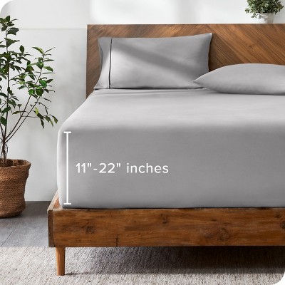 22 Inch Extra Deep Pocket Microfiber Fitted Sheet by Bare Home
