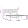 vidaXL Black Metal Bed Frame with Sturdy Headboard and Extra Storage Space - 4 of 4