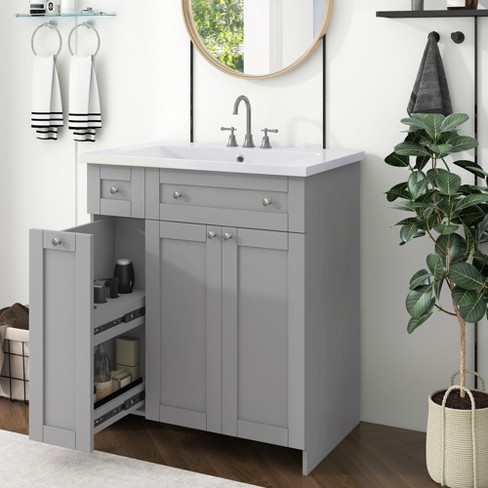  kleankin Farmhouse Under Sink Bathroom Cabinet