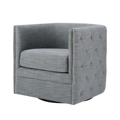 NicBex Polyester Accent Chair,Upholstered Living Room Chairs with Low Barrel Button Tufted Back,Modern Armchair,Accent Chairs for Living Room