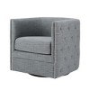 CAVINAS Polyester Swivel Accent Chair with Low Barrel Button Tufted Back,Modern Upholstered Living Room Chairs,Reading Chairs for Living Room - 2 of 4