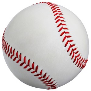 Nourison 5' Round Washable Imagination Baseball Non Skid Woven Area Rug White - 1 of 4