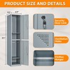 Mlezan 71" Metal Locker: Steel Storage for Bedroom, Gym, School, Office, or Garage.Ideal for Employee or Personal Use. - 4 of 4