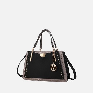 MKF Collection Aubrey Color Block Women's Satchel Bag by Mia K - 1 of 4