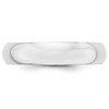 Black Bow Jewelry 2mm to 6mm Platinum Polished Half Round Standard Fit Band - 3 of 4
