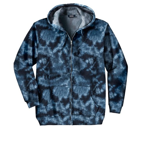 KingSize Men's Big & Tall Fleece Zip-Front Hoodie - Big - 8XL, Blue