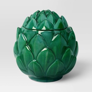 Medium Stoneware Artichoke Food Storage Canister - Threshold™ - 1 of 3