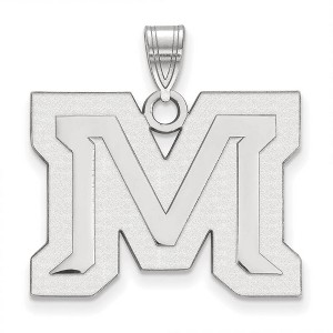 Black Bow Jewelry 14k White Gold Montana State Bobcats NCAA Large Pendant - 1 of 3