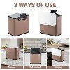 1.3 Gallon/5L Slim Trash Can with Lid, Stainless Steel Small Hanging Garbage Can with Inner Bucket & Charcoal Filter for Kitchen, Bathroom, Cupboard - 3 of 4