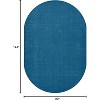Carpets for Kids New Mt St Helens Solids Collection Classroom Rug, Marine Blue, 7' 6" x 12' Oval - 2 of 4