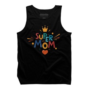Men's Design By Humans Super Mom Crown By NikkiArtworks Tank Top - Black - 2X Large - 1 of 2