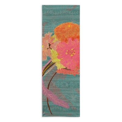 Sewzinski ZINNIAS BOUQUET 24" x 70" Yoga Mat Towel - Society6