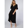 PinkBlush Black Open Sleeve Maternity Wrap Midi Dress - 4 of 4