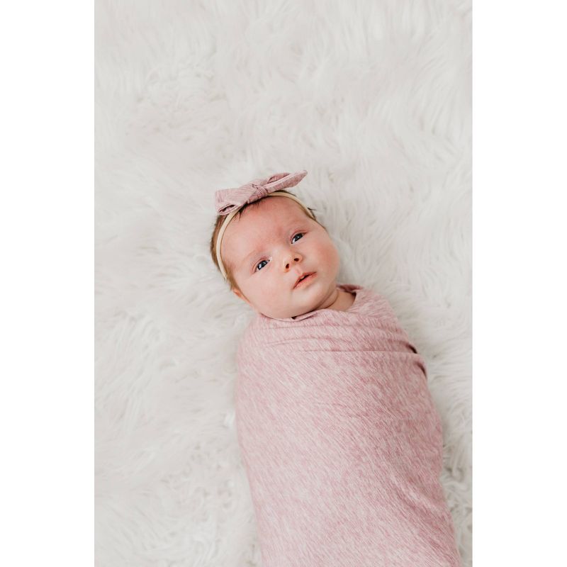 Copper Pearl Bloom Knit Swaddle Blanket, 4 of 5