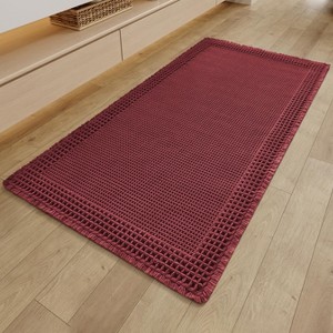 BAGOKIE Super Absorbent Bath Mat Waffle Bath Rug with Tassels - 1 of 4