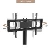 Dolonm Height & Angle Adjustable 32-65 Inch TV Stand with Lockable Wheels, 2-Tier Tempered Glass Shelves, Swivel Mount, 400x600mm VESA - 3 of 4