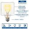 Festive Living 1 Pack LED Square Warm White E26 Medium Base Glass Filament Bulb - 2 of 4