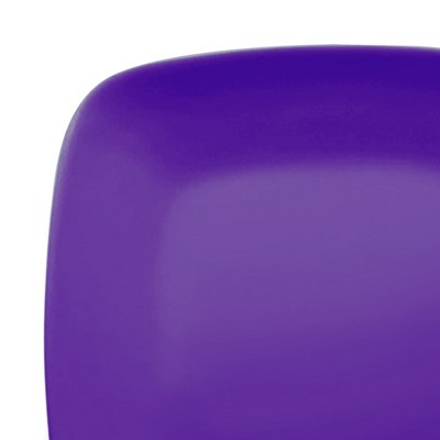 Smarty Had A Party 8.5" Purple Flat Rounded Square Disposable Plastic