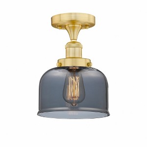 Bell - 1 Light Semi-Flush Mount In Industrial Style-8.25 Inches Tall and 6.5 Inches Wide - 1 of 1