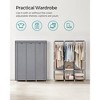SONGMICS Portable Closet Clothes Wardrobe Organizer with Corver Clothing Rack with 3 Hanging Rods and Shelves Room - 4 of 4