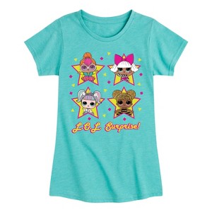 Girls' - LOL Surprise! - Queen Bee, Neon QT, Deva, & Sugar Fitted Short Sleeve Graphic T-Shirt - 1 of 4