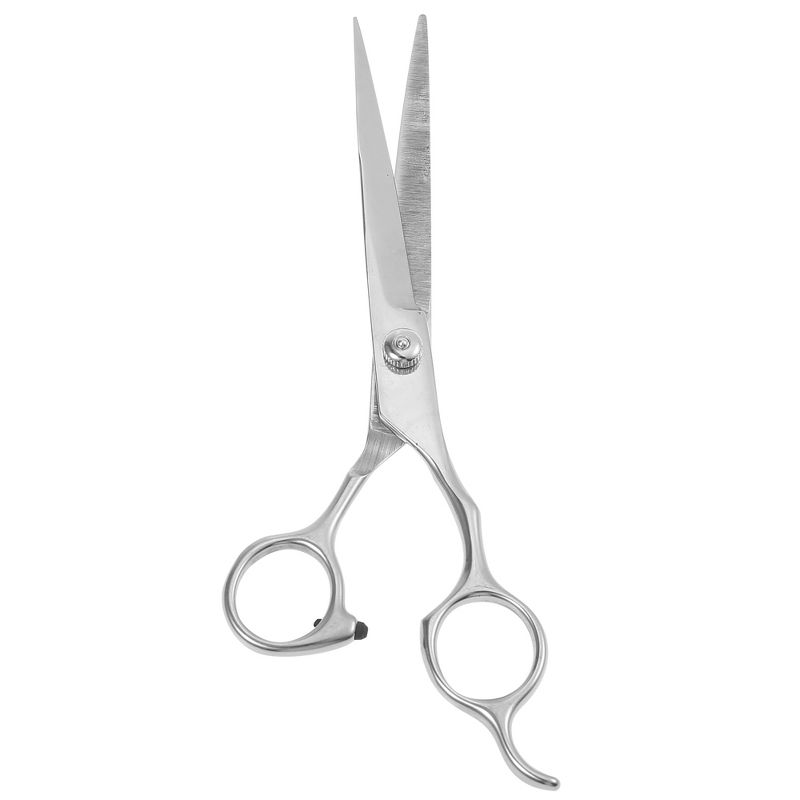 Unique Bargains Men Women Stainless Steel Straight Hair Scissors Hair Clippers for Long Short Thick Hard Soft Silver Tone 7.72 inch 1 Pc, 1 of 5