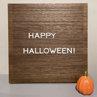 user image by Shopgal, 14&#34;x 14&#34; Wood Letter Board Brown - Threshold&#8482;: MDF Traditional Typography Wall Sign Panel, No Battery Required