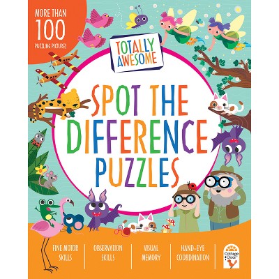 Totally Awesome Spot the Difference - by  Cottage Door Press (Paperback)