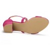 Allegra K Women's Open Toe Crisscross Buckle Ankle Strap Block Heel Sandals - 4 of 4
