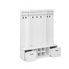 PAGED Hall Tree with Storage Bench and 7 Hooks, Modern Coat Rack with Open Shelves and Shoe Rack for Entryway, Living Room - 3 of 4