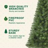 INFURNIC Artificial Trees 6FT Unlit Christmas Tree with 490 Tips and Stable Stand for Holiday Decor, Green, 34"*34"*72" - 2 of 4