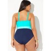Swimsuits for All Women's Colorblock V-Neck One Piece Swimsuit (Plus Sizes Available) - 3 of 4