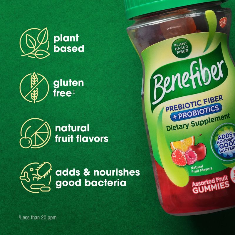 Benefiber Fiber+ Probiotic Gummies - 50ct, 5 of 11