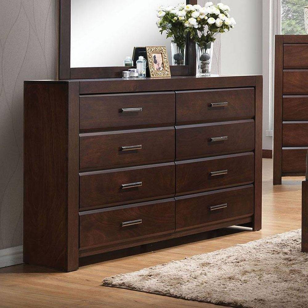 Photos - Dresser / Chests of Drawers 59" Oberreit Dresser Walnut - Acme Furniture