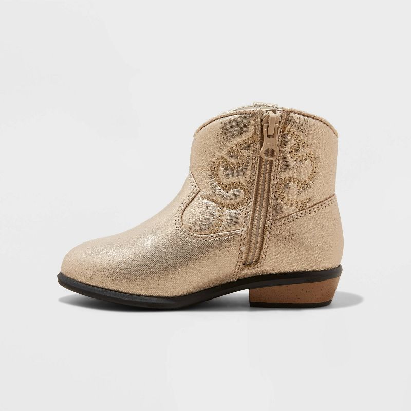 Toddler Girls' Addie Shimmer Zipper Western Boots - Cat & Jack™, 3 of 12
