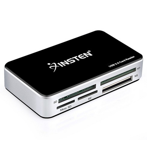 Insten Usb 3 0 All In 1 Memory Card Reader Black Silver Target