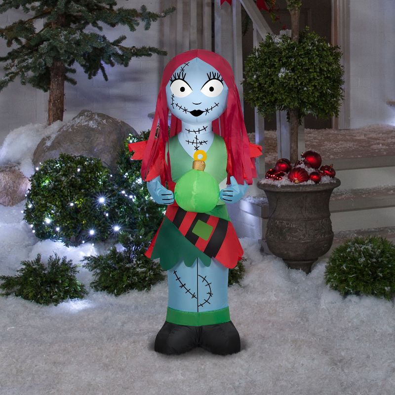 Gemmy Christmas Inflatable Sally in Holiday Outfit, 3.5 ft Tall, Multi, 2 of 7