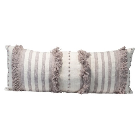 Decorative Hilton Lumbar Throw Pillow or Cover (22 X 14) - Bed