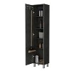 Vynxaria Lawen Tall Storage Cabinet with Single Door and 3 Broom Hangers - 4 of 4