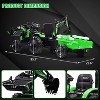 24V 3-in-1 Kids Ride On Tractor with Trailer, Battery Powered Electric Excavator & Bulldozer Toy Car with Remote Control, LED Lights, Music - 4 of 4