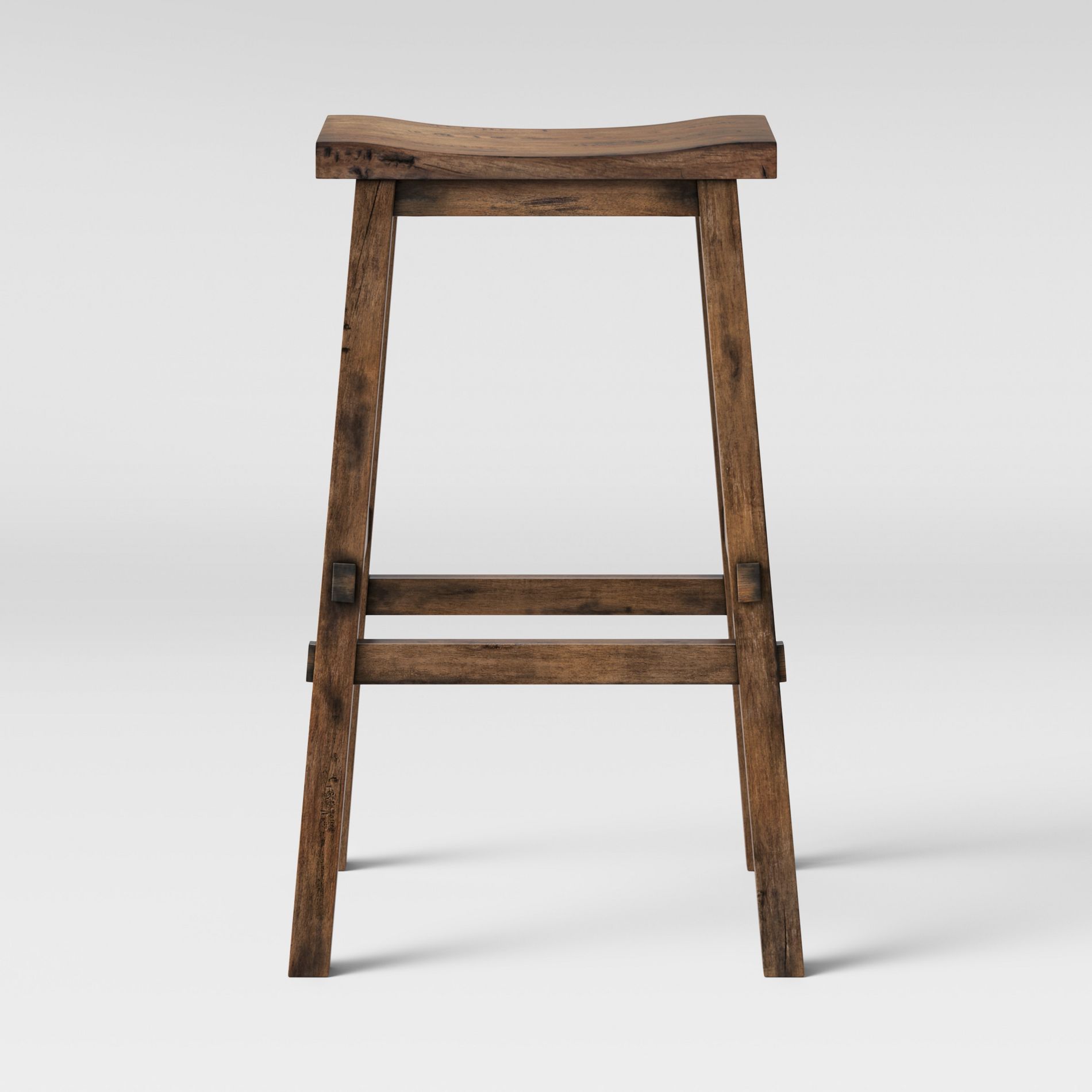 29" Halifax Farmhouse Wood Barstool with Footrest Brown - Threshold™