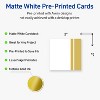 Avery Printable Square Cards, Gold Double-Dipped Edge, 2" x 2", Matte White Square Cards, Laser/Inkjet, 120ct, Great for Business Cards - 2 of 4
