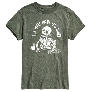Men's - Instant Message - I'Ll Wait Skeleton Short Sleeve Graphic T-Shirt - 1 of 4