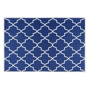 Sussexhome Lattice Collection Cotton Heavy Duty Low Pile Area Rug , 2' x 3' - 1 of 4